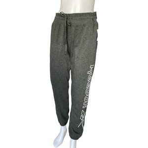 Women’s Joggers Size L REEBOK Cuffed Sweatpants Charcoal Heather